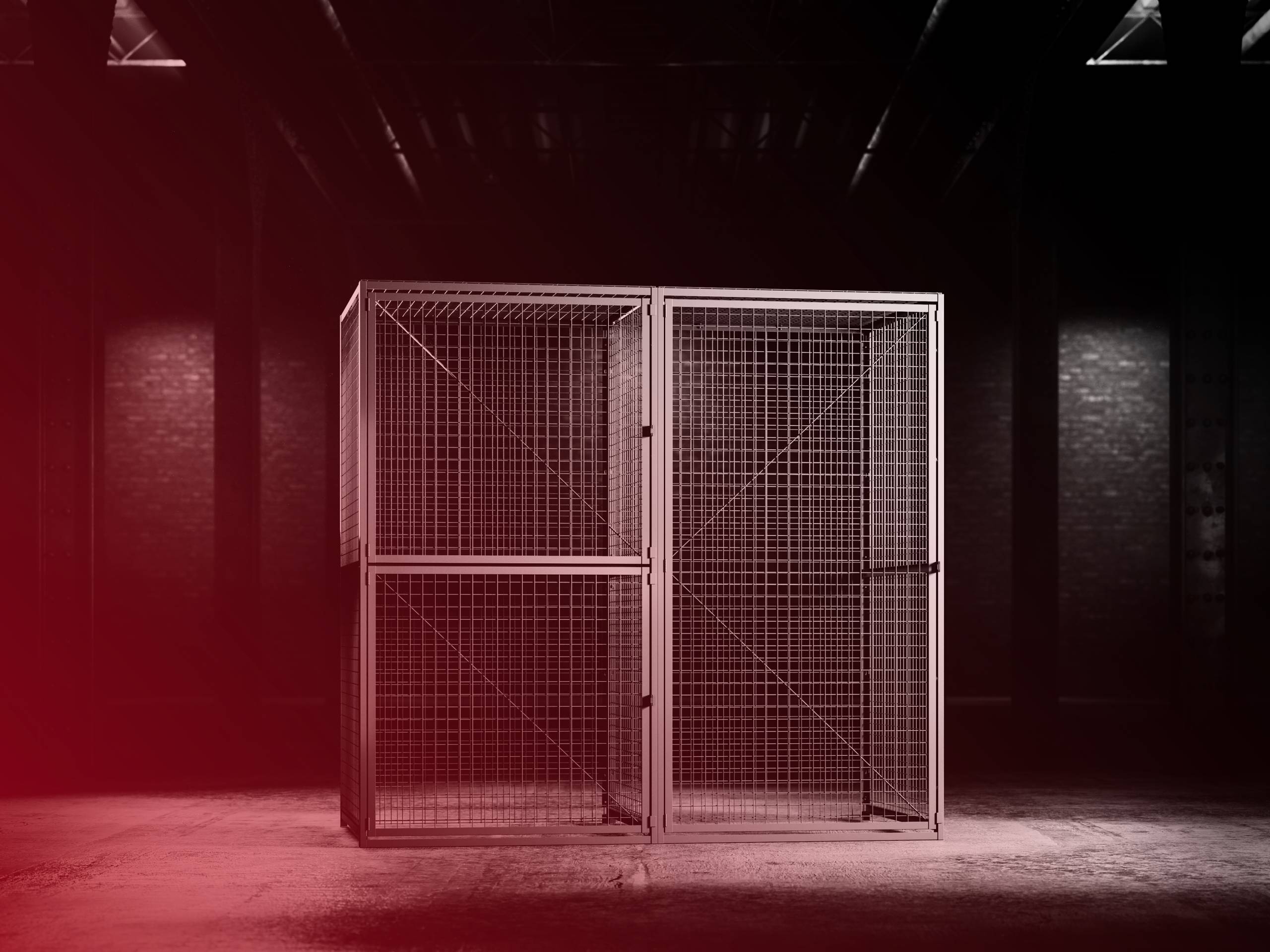 Wire mesh security partition