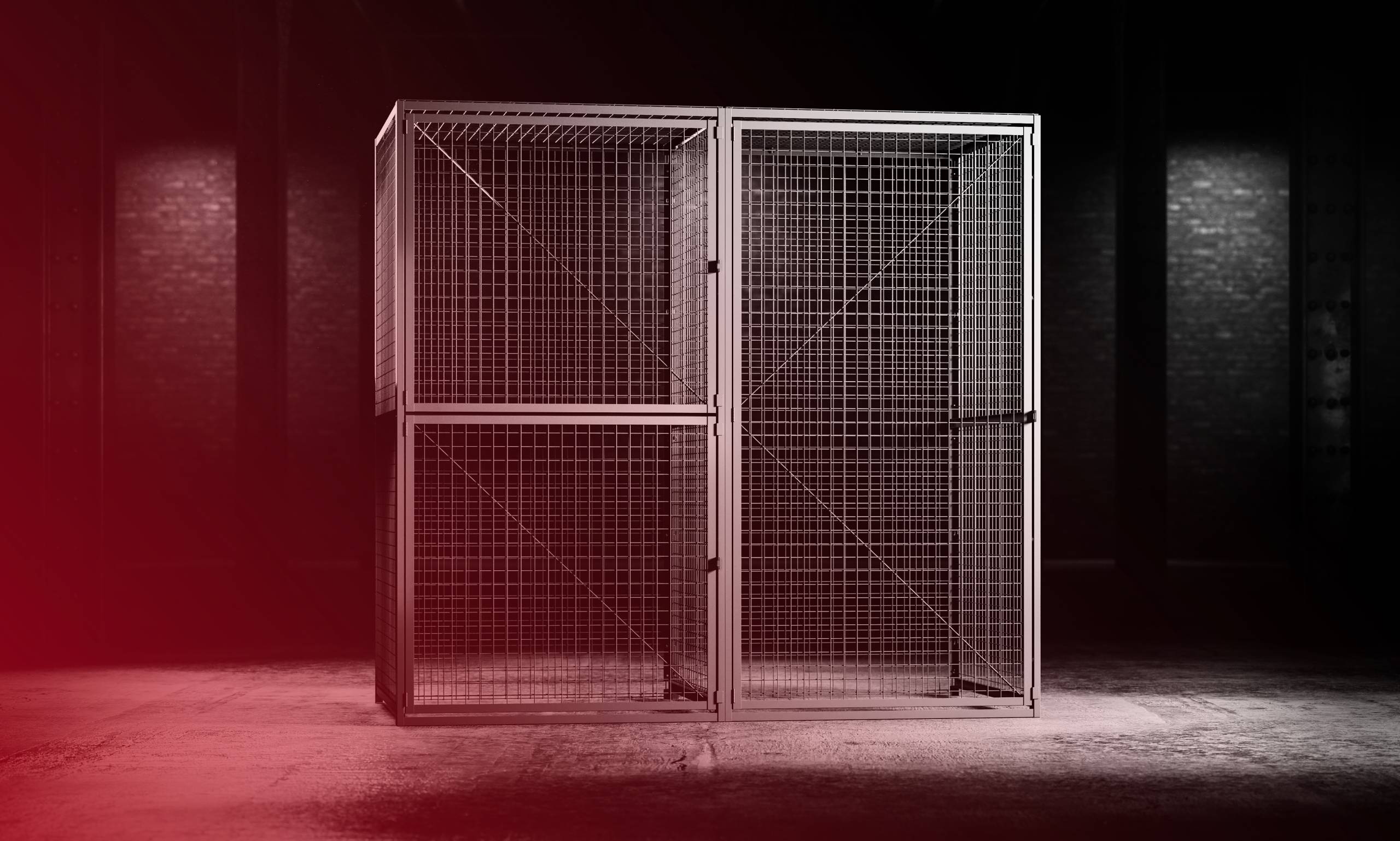 Wire mesh security partition