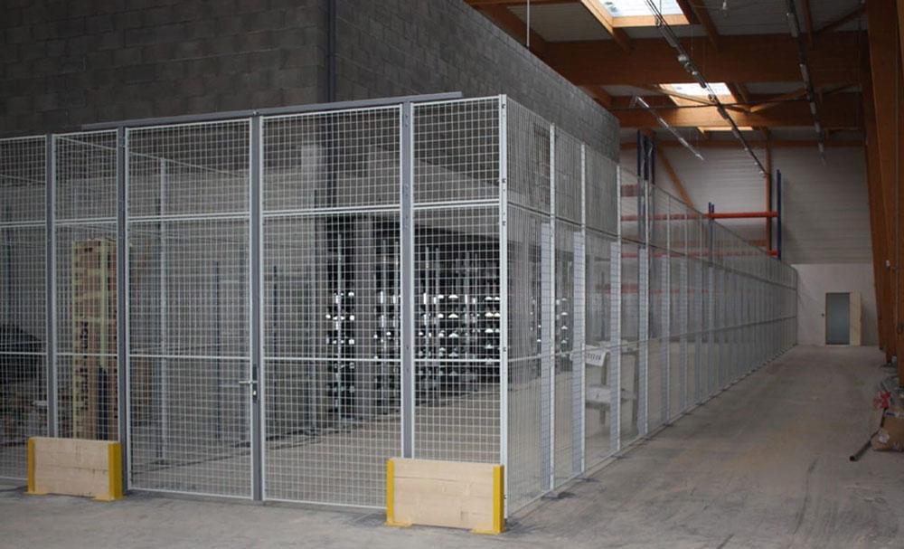Storage facility partition installation