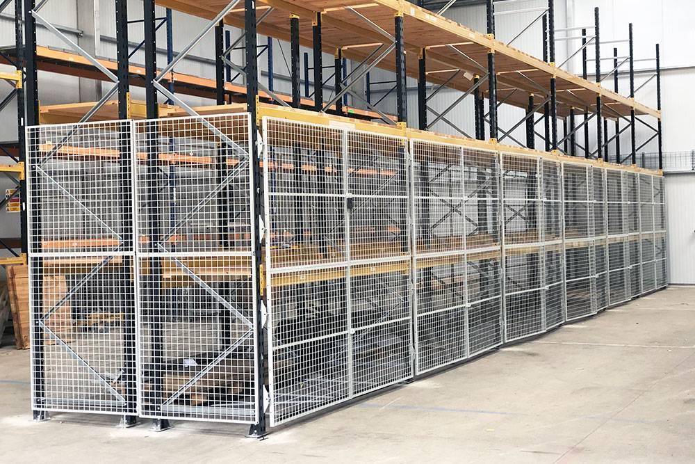 Mesh door sets for rack safety