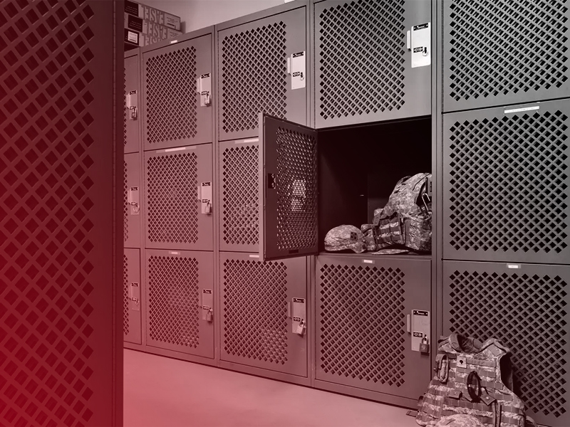 TA-50 military lockers with tactical gear